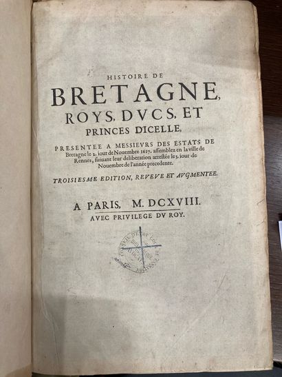 
1 volume relié in-folio : Histoire de la...