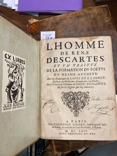 1 volume relié L'homme de René Descartes ...