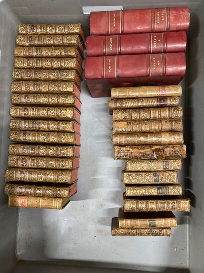 null 
Lot de livres reliés XVIIIe et XIXe dont Histoire de France, Montaigne, Le...