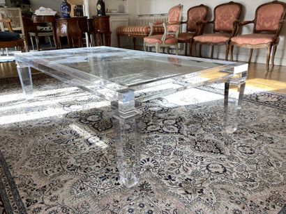 null Table basse en plexiglass et dalle de verre

40 x 150 x 80 cm

(raysures)

(Ref....