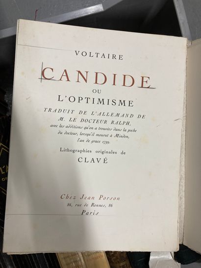 null Candide, illustré par CLAVE (accident)

Lot volumes moderne dont 2 volumes Rabelais...
