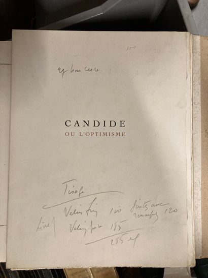 null Candide, illustrated by CLAVE (accident)

Lot of modern volumes including 2...