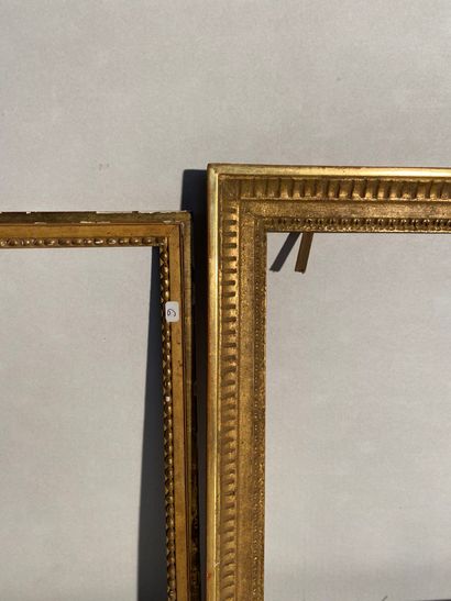 null Two frames and rods, one in the style, the other in the Louis XVI period, decorated...