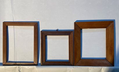 Three frames in natural wood, various profiles

19th...
