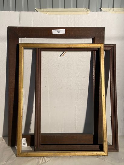 Set of three chopsticks and frames, one with...