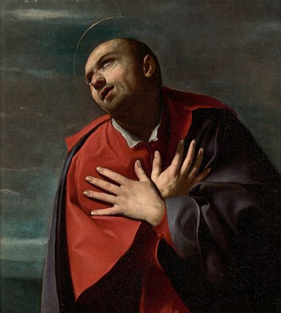 Carlo SARACENI (Venise 1579 - 1620) Saint Charles Borromée
Toile.
56 x 51 cm
Provenance :...