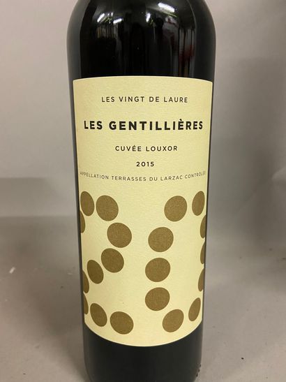 null 36 bouteilles TERRASSES DU LARZAC, "Cuvée Louxor", Les Gentillières 2015 (e...