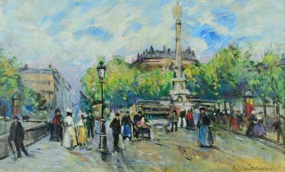 null Antoine BLANCHARD (1910-1988)

Vue de Paris animé 

Huile sur toile, signée...