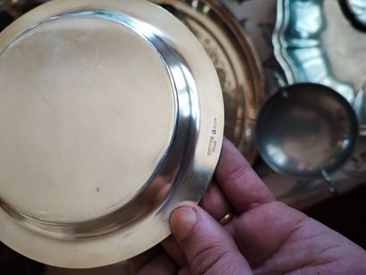 null Lot of silver plated metal and various including napkin rings, pewter dish,...