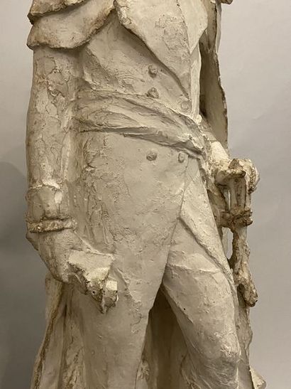 null Jean-Pierre GRAS (1879-1964). Projet de statue en plâtre, signé et daté 1911....
