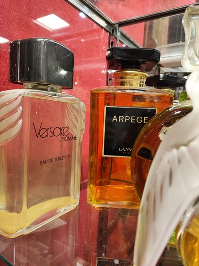 null 
Lot de dix grands flacons de parfum factice, Bal à Versailles par Jean DESPREZ,...