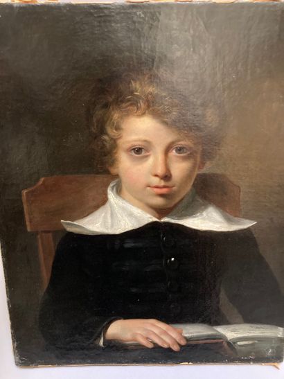 null Ecole du XIXème siècle

Portrait d'enfant lisant

Huile sur toile 

46 x 38...