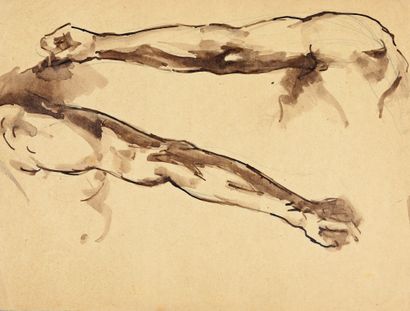 Emile BERNARD (Lille 1868 - Paris 1941) Six études anatomiques
Six dessins, cinq...