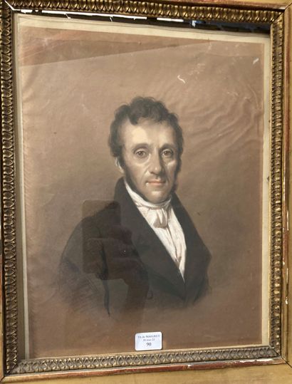 Jules BOILLY (Paris 1796-1874) Portrait d'un homme
Crayon noir et rehauts de blanc...