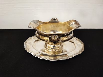 Silver sauceboat. By Martin, France, early...