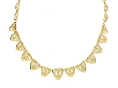 Necklace collar in gold 750 thousandths,...