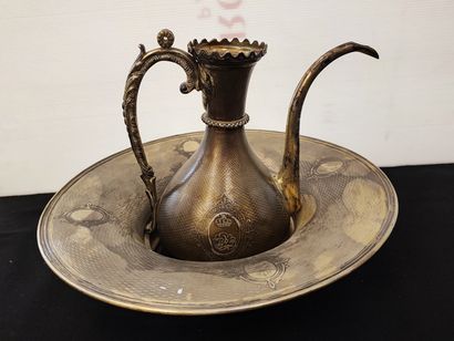 Ewer and its silver basin by Paul QUEILLE,...