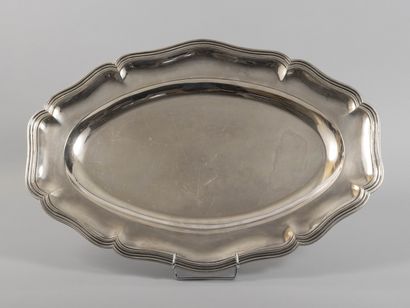 Oval silver dish By Veyrat, Paris, end of...