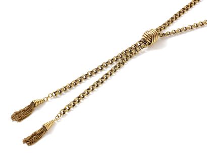  Necklace tie in gold 585 thousandths, composed...