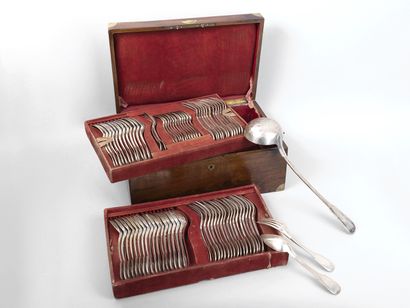 Silver dinner service. By various silversmiths,...