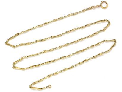 Long necklace in gold 750 thousandth, composed...