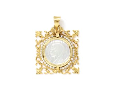 Religious pendant in gold 750 thousandth...