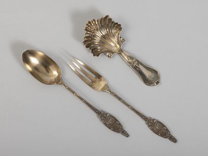 Silver set France, end of XIXth century Including:...