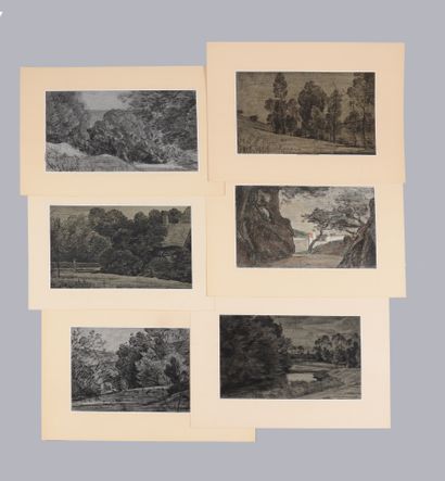 Ecole Moderne Landscape
Set of ten charcoal drawings, some enhanced
23 x 42 cm
A...