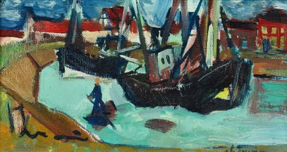 Louis CHERVIN (1905-1969) Gravelines
Oil on canvas
Signed lower left, countersigned...