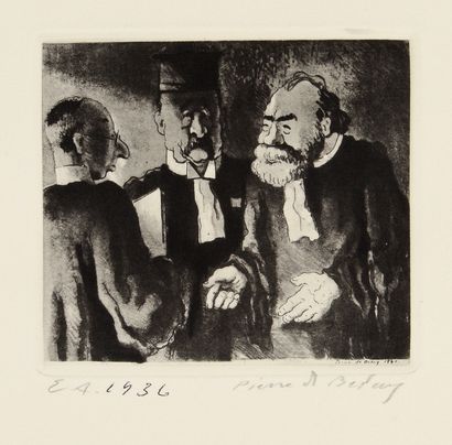 Pierre DE BELAY (1890-1947) James Ensor-Ostende
Eau-forte
Signée en bas à droite,...