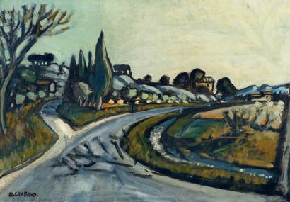 Auguste CHABAUD (1882-1955) La route de Saint Rémy de Provence
Huile sur toile
Signée...