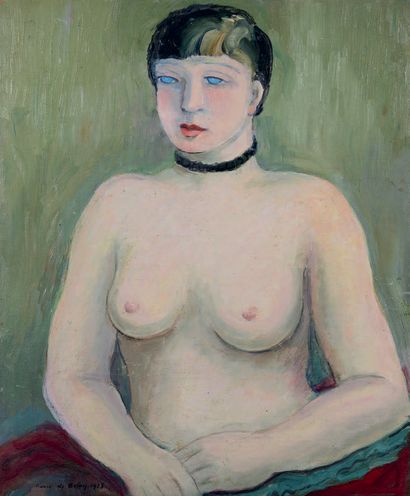 Pierre DE BELAY (1890-1947) Nude woman
Oil on canvas
Signed lower left, dated 1928...