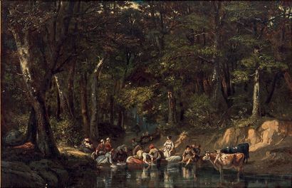 Antoine Désiré HEROULT (Paris, 1802-1853) 


Lavandières dans une forêt



Sur sa...