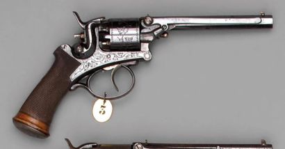 null Revolver Mangeot & Comblain modèle 1854 à percussion, six coups, calibre 9,5...