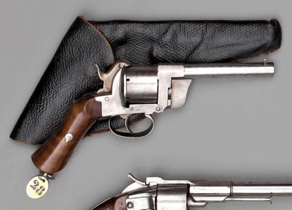 null Revolver Eyraud à broche, simple et double action, six coups, calibre 12 mm;...