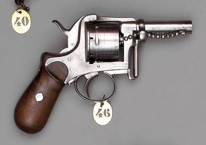 null Revolver Fagnus à broche, double action, sept coups, calibre 12 mm; canon rond...