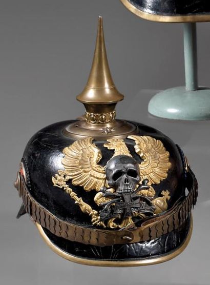 null Casque d'infanterie du duché de Brunswick, officier réserviste, régiment n°...