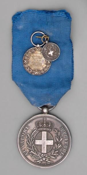 null Médaille de la Valeur sarde, armée d'Orient 1855/1856, en argent par:"F. G.",...