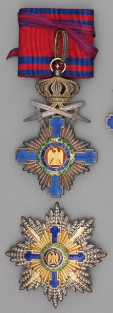 null Ensemble de grand officier de l'ordre de l'Étoile de Roumanie modèle 1877 à...