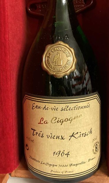null 1 demi-litre KIRSCH "Très Vieux"La Cigogne 1964 (LB, avec son Bilame) cb