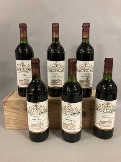 null 6 bouteilles Château LASCOMBES, 2° cru Margaux 1982 (3 J, 1 LB)