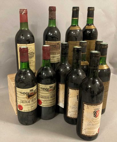 null 12 bottles DIVERS (et, es; LB/MB; Madiran, Pécharmant, Lalande-de-Pomerol )