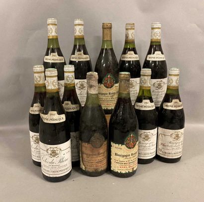 null 12 bottles DIVERS (and, es, 1 B; 9 Reine Pédauque: Côtes du Rhône, Haut Côtes...
