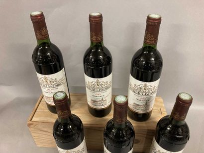 null 6 bouteilles Château LASCOMBES, 2° cru Margaux 1982 (3 J, 1 LB)