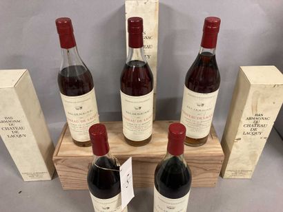null 5 bottles BAS-ARMAGNAC Château de Lacquy (bottling: 1995, 1999, 2001 level B,...