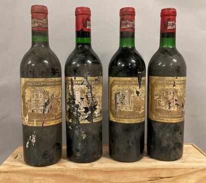 null 4 bouteilles Château DUCRU-BEAUCAILLOU, 2° cruSaint-Julien 1974 (ea, 1 J, 1...