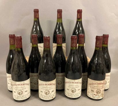 null 12 bouteilles CROZES-HERMITAGE "Cuvée Louis Belle", Belle Père et Fils 2000...