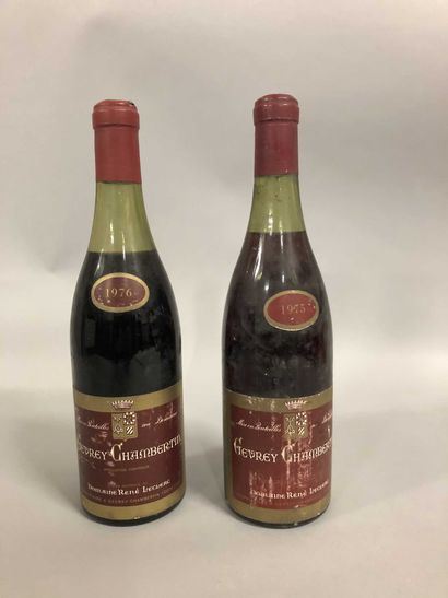 null 2 bouteilles GEVREY-CHAMBERTIN R. Leclerc (1975 ea,TLB, 1976 etla, MB)