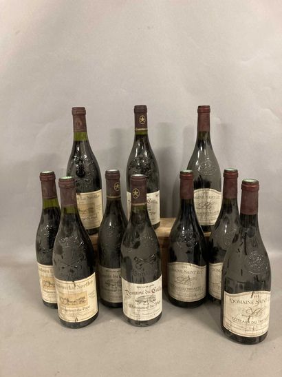 null 10 bouteilles RHONE DIVERS (3 Ch. La Nerthe, Châteauneuf-du-Pape 1997: es, et,...