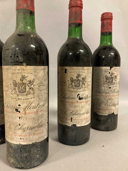null 5 bouteilles Château MONTROSE, 2° cru Saint-Estèphe 1975 (ett, es, ea, TLB)